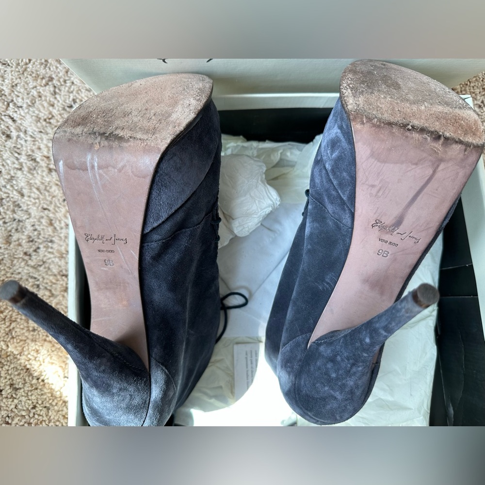 Elizabeth and James blue lace up suede boots - Picture 5 of 5